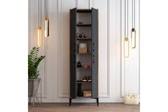 Berlin Shoe Cabinet, Walnut & Anthracite