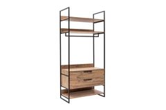 Dynamic 2 Door Open Wardrobe, Walnut