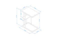 Arpelia C Salontafel Met Plank 52X32X67 Cm