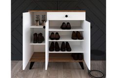 Paris Schoenenkast, 3 Hoezen, Wit