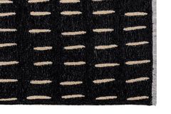 Sprinkle Stripes Reversible Children Rug, 77 x 150 cm, Brown & Black