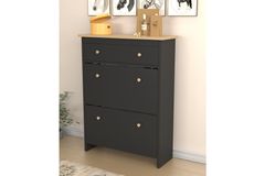 Hinged Shoe Cabinet, Anthracite
