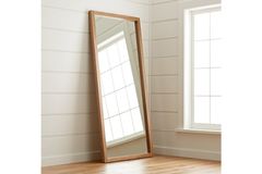 Linea  Full Length Mirror, 90 x 200 cm, Dark Wood