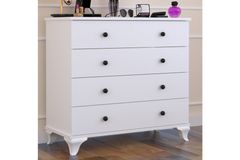 Linette Ladekast met 4 Lades, Wit
