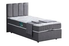 Gabba Boxspringbedset met Orthopedisch Matras, 100x200 cm, Grijs