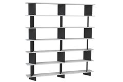 Inverno Azure Bookcase, 191 cm, White & Anthracite
