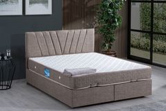 Francisco Boxspringbedset, 160x200 cm, Lichtbruin