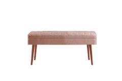 Vina Stoffen Bank Met Opbergruimte, Walnoot Steenkleur