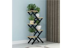 Rio Plant Stand, Black & Brown