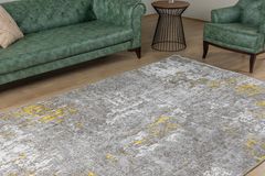 Moretti Dubbelzijdig Tapijt, 77x300 cm, Geel