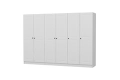 Tideway Vero Kledingkast met 6 Deuren en 2 Lades, 210 cm, Wit