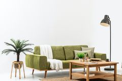 Merina 3-ZitsbankIn Linnen Stof Stof, Groene en Gele