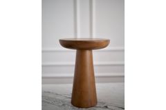 Tucas Home Mushroom Bijzettafel, 50 cm, Walnoot