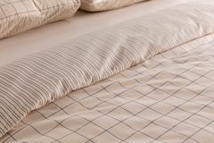 Luna Urban Reversible Ranforce Duvet Cover Set, Double Size, Beige