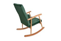 Asedia Trend Schommelstoel Gestoffeerd, Groene & Natuurlijke Kleur