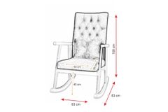 Asedia Trend Schommelstoel, Turkoois & Walnoot