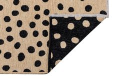 Sprinkle Dots Reversible Children's Rug, 77 x 150 cm, Brown & Black