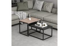 Leka Salontafel, Walnoot en Zwart
