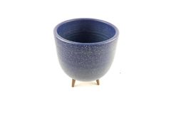 Earthenware Dotted Plant Pot, Navy