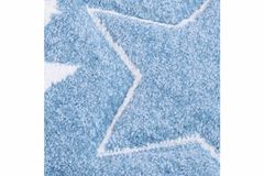 Piave Star Print Children's Rug, 80 x 150
 cm, Blue