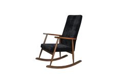 Asedia Trend Schommelstoel, Zwart & Walnoot