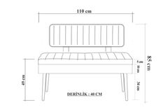 Vina Opbergbank Gestoffeerd, Wit & Lichtgrijs