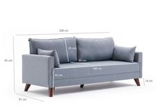 Bella Soft Slaapbank, Blauw