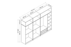 Medway Tideway Kledingkast met 7 Deuren en Bovenkast, Wit