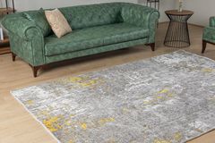 Moretti Dubbelzijdig Tapijt, 77x300 cm, Geel