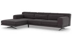 Jivago Corner Sofa Left Chaise, Charcoal Grey