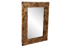 Wood Andy Decoratieve Wandspiegel , 80x60 cm