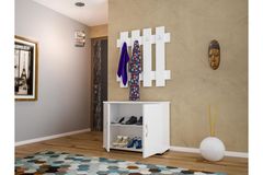 Traun Hanger en Schoenenkast, Wit