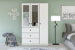 Metalia Spey 3 Door Wardrobe, White