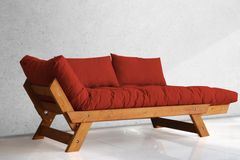 Woodesk Aller Massief 2-Zitsbank, Rood en Natuurlijke Kleur