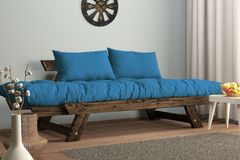 Woodesk Aller Massief 2-Zitsbank, Blauw en Bruin