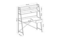 Arte Bureau met Metalen Poten, Walnoot en Zwart