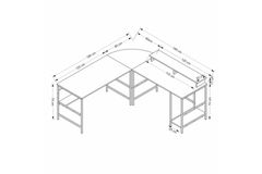 Medway Greta Hoekbureau, Walnoot en Zwart