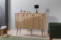 City Geometric Sideboard, Yellow
