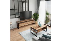 Robi̇n Home Dubbele Set, Tv-Meubel Salontafel