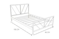 Ingolstadt Bedframe, 90x190 cm, Wit