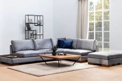 Tulip Hoekbank Links, Donkergrijs (Zonder pouf)