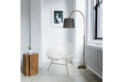 Lina Piramide Vloerlamp, Zwart en Mat Goud