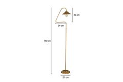 Apliqa Helga Vloerlamp, Mat Goud