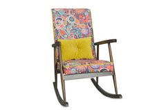 Asedia Trend Retro Schommelstoel, Veelkleurig & Walnoot