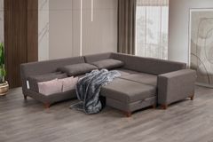 Masse Hoekbank Links, Bruin