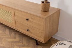 Nala Rattan TV Unit, 180 cm, Oak