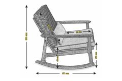 Asien Scandinavische Schommelstoel , Creme &Natuurlijke Kleur