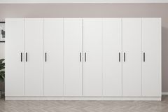 Medway Kledingkast met 8 Deuren en 4 Lades, Wit