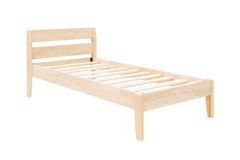 Axel Single Bed, 90 x 190 cm, Light Wood