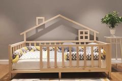 Luxury Montessori Children's Bed, 100 x 200 cm, Pine